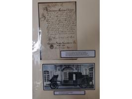 1638/1868, Ausstellungssammlung 'Vom Geleitsweg zur Poststraße', zu historischen Poststraßen in Sachsen, aufgezogen auf 7 gro