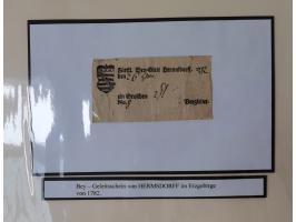 1638/1868, Ausstellungssammlung 'Vom Geleitsweg zur Poststraße', zu historischen Poststraßen in Sachsen, aufgezogen auf 7 gro