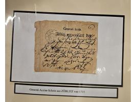 1638/1868, Ausstellungssammlung 'Vom Geleitsweg zur Poststraße', zu historischen Poststraßen in Sachsen, aufgezogen auf 7 gro