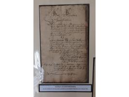 1638/1868, Ausstellungssammlung 'Vom Geleitsweg zur Poststraße', zu historischen Poststraßen in Sachsen, aufgezogen auf 7 gro