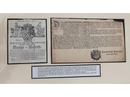 1638/1868, Ausstellungssammlung 'Vom Geleitsweg zur Poststraße', zu historischen Poststraßen in Sachsen, aufgezogen auf 7 gro