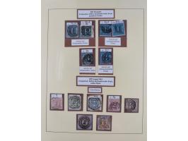 1852/66, gestempelte Sammlung mit besseren Marken, Farben und Einheiten. Dabei u.a. Mi.-Nr. 6a im senkrechten 6er-Block (FA S