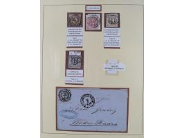 1852/66, gestempelte Sammlung mit besseren Marken, Farben und Einheiten. Dabei u.a. Mi.-Nr. 6a im senkrechten 6er-Block (FA S