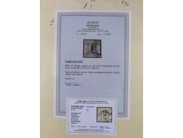 1852/66, gestempelte Sammlung mit besseren Marken, Farben und Einheiten. Dabei u.a. Mi.-Nr. 6a im senkrechten 6er-Block (FA S