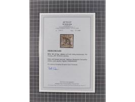 1852/66, gestempelte Sammlung mit besseren Marken, Farben und Einheiten. Dabei u.a. Mi.-Nr. 6a im senkrechten 6er-Block (FA S