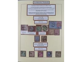 1868/70, gestempelte Sammlung inkl. Dienstmarken und Elass-Lothrigen mit schönen Briefstücken und 14 Briefen und Ganzsachen. 