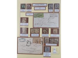 1868/70, gestempelte Sammlung inkl. Dienstmarken und Elass-Lothrigen mit schönen Briefstücken und 14 Briefen und Ganzsachen. 