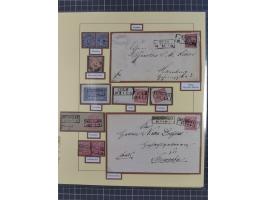 1868/70, gestempelte Sammlung inkl. Dienstmarken und Elass-Lothrigen mit schönen Briefstücken und 14 Briefen und Ganzsachen. 