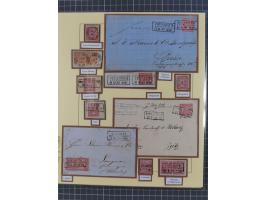 1868/70, gestempelte Sammlung inkl. Dienstmarken und Elass-Lothrigen mit schönen Briefstücken und 14 Briefen und Ganzsachen. 