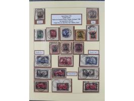 1898/1919, meist gestempelte Sammlung mit besseren und kpl. Ausgaben und bis auf wenige Ausnahmen auf schönen Briefstücken. D
