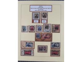 1898/1919, meist gestempelte Sammlung mit besseren und kpl. Ausgaben und bis auf wenige Ausnahmen auf schönen Briefstücken. D