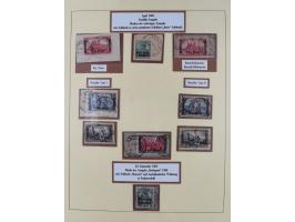 1899/1911, in den Hauptnummern kpl. Sammlung auf Briefstücken mit zusätzlich Mi.-Nr. 17I/II, 18I/II, 19I/I (doppelt sign. Bot