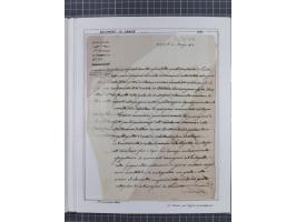SARDINIEN: 1821/1903, 6 Briefe und Dokumente, dabei Briefbogen der Gesundheitsbehörde von Cagliari an den Provinzgouverneur v