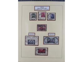 1884/1908, in den Hauptnummern überkomplette Sammlung auf Briefstücken mit zusätzlich u.a. Mi.-Nr. 23I/II (sign. Mansfeld), 1