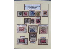 1884/1908, in den Hauptnummern überkomplette Sammlung auf Briefstücken mit zusätzlich u.a. Mi.-Nr. 23I/II (sign. Mansfeld), 1