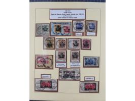 1884/1908, in den Hauptnummern überkomplette Sammlung auf Briefstücken mit zusätzlich u.a. Mi.-Nr. 23I/II (sign. Mansfeld), 1