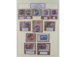 1897/1912, in den Hauptnummern praktisch kpl. Sammlung auf Briefstücken mit wenigen losen Marken. Dabei u.a. Mi.-Nr. 5c (sign