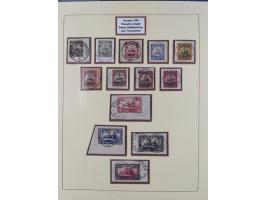 1897/13, gestempelte Sammlung ab Mitläufer-Ausgaben mit vielen Briefstücken, über weite Strecken kpl. mit Farben u.a. Mi.-Nr.