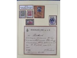 1897/13, gestempelte Sammlung ab Mitläufer-Ausgaben mit vielen Briefstücken, über weite Strecken kpl. mit Farben u.a. Mi.-Nr.