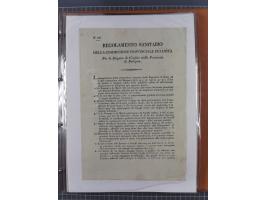 KIRCHENSTAAT: 1835/37, Sammlung von über 80 Dokumenten und Briefen zu den päpstlichen Sanitätszirkularen “Circolare di Sanità