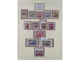 1899/1901, in den Hauptnummern kpl. Sammlung auf Briefstücken. Dabei Mi.-Nr. 1I (Stempel Sorte II, FA Jäschke-L. BPP), Mi.-Nr