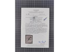 1897/99, Sammlung der Aufdruck-Ausgaben auf Briefstücken. Dabei Mi.-Nr. 1Ia (FA Drahn und Bothe BBP), Mi.-Nr. 1Ib (FA R. Steu