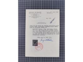 1897/99, Sammlung der Aufdruck-Ausgaben auf Briefstücken. Dabei Mi.-Nr. 1Ia (FA Drahn und Bothe BBP), Mi.-Nr. 1Ib (FA R. Steu