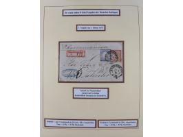 1875/83, kleine Sammlung “R-Zettel” mit 26 R-Briefen inkl. Bayern und Württemberg. Dabei u.a. R-Brief mit Mi.-Nr. 20+29 und f