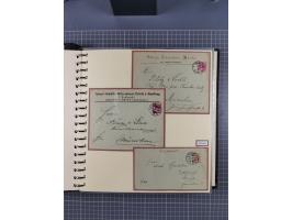 1872/1923, umfangreiche Sammlung mit ca. 800 Briefen,Karten und Ganzsachen. Am Anfang mit kleinem Teil “Hufeisentstempel”, an