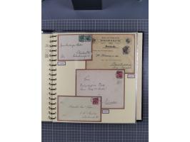 1872/1923, umfangreiche Sammlung mit ca. 800 Briefen,Karten und Ganzsachen. Am Anfang mit kleinem Teil “Hufeisentstempel”, an
