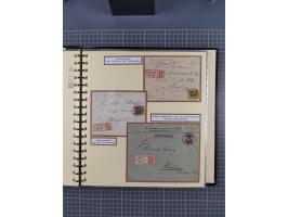 1872/1923, umfangreiche Sammlung mit ca. 800 Briefen,Karten und Ganzsachen. Am Anfang mit kleinem Teil “Hufeisentstempel”, an