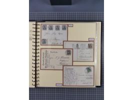 1872/1923, umfangreiche Sammlung mit ca. 800 Briefen,Karten und Ganzsachen. Am Anfang mit kleinem Teil “Hufeisentstempel”, an