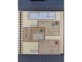 1872/1923, umfangreiche Sammlung mit ca. 800 Briefen,Karten und Ganzsachen. Am Anfang mit kleinem Teil “Hufeisentstempel”, an