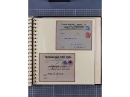 1872/1923, umfangreiche Sammlung mit ca. 800 Briefen,Karten und Ganzsachen. Am Anfang mit kleinem Teil “Hufeisentstempel”, an