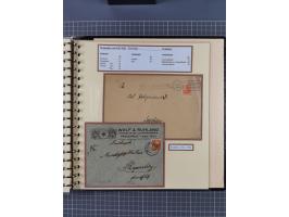 1872/1923, umfangreiche Sammlung mit ca. 800 Briefen,Karten und Ganzsachen. Am Anfang mit kleinem Teil “Hufeisentstempel”, an