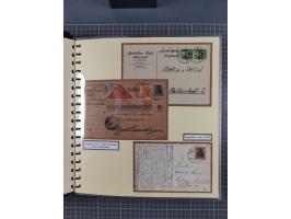 1872/1923, umfangreiche Sammlung mit ca. 800 Briefen,Karten und Ganzsachen. Am Anfang mit kleinem Teil “Hufeisentstempel”, an