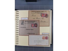 1872/1923, umfangreiche Sammlung mit ca. 800 Briefen,Karten und Ganzsachen. Am Anfang mit kleinem Teil “Hufeisentstempel”, an