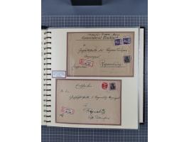 1872/1923, umfangreiche Sammlung mit ca. 800 Briefen,Karten und Ganzsachen. Am Anfang mit kleinem Teil “Hufeisentstempel”, an