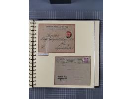 1872/1923, umfangreiche Sammlung mit ca. 800 Briefen,Karten und Ganzsachen. Am Anfang mit kleinem Teil “Hufeisentstempel”, an