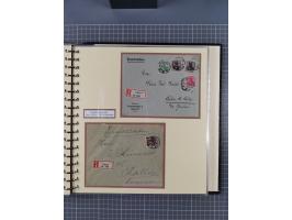 1872/1923, umfangreiche Sammlung mit ca. 800 Briefen,Karten und Ganzsachen. Am Anfang mit kleinem Teil “Hufeisentstempel”, an