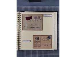 1872/1923, umfangreiche Sammlung mit ca. 800 Briefen,Karten und Ganzsachen. Am Anfang mit kleinem Teil “Hufeisentstempel”, an