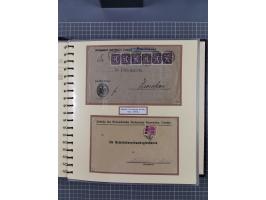 1872/1923, umfangreiche Sammlung mit ca. 800 Briefen,Karten und Ganzsachen. Am Anfang mit kleinem Teil “Hufeisentstempel”, an