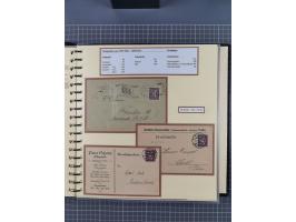 1872/1923, umfangreiche Sammlung mit ca. 800 Briefen,Karten und Ganzsachen. Am Anfang mit kleinem Teil “Hufeisentstempel”, an