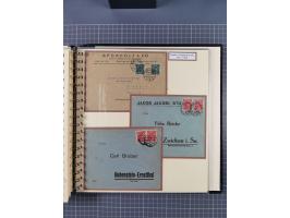 1872/1923, umfangreiche Sammlung mit ca. 800 Briefen,Karten und Ganzsachen. Am Anfang mit kleinem Teil “Hufeisentstempel”, an
