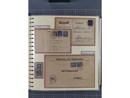 1872/1923, umfangreiche Sammlung mit ca. 800 Briefen,Karten und Ganzsachen. Am Anfang mit kleinem Teil “Hufeisentstempel”, an