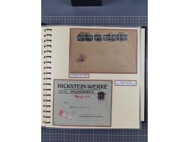 1872/1923, umfangreiche Sammlung mit ca. 800 Briefen,Karten und Ganzsachen. Am Anfang mit kleinem Teil “Hufeisentstempel”, an