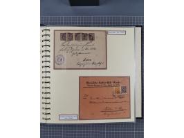 1872/1923, umfangreiche Sammlung mit ca. 800 Briefen,Karten und Ganzsachen. Am Anfang mit kleinem Teil “Hufeisentstempel”, an