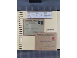 1872/1923, umfangreiche Sammlung mit ca. 800 Briefen,Karten und Ganzsachen. Am Anfang mit kleinem Teil “Hufeisentstempel”, an