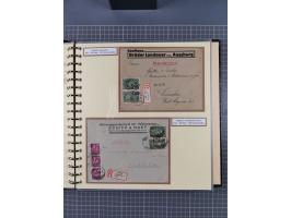 1872/1923, umfangreiche Sammlung mit ca. 800 Briefen,Karten und Ganzsachen. Am Anfang mit kleinem Teil “Hufeisentstempel”, an