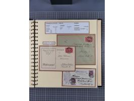 1872/1923, umfangreiche Sammlung mit ca. 800 Briefen,Karten und Ganzsachen. Am Anfang mit kleinem Teil “Hufeisentstempel”, an